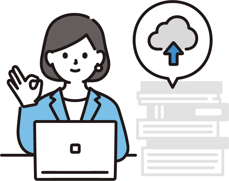 指でOKを示す女性のイラスト